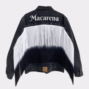 chaqueta personalizada con nombre y flecos