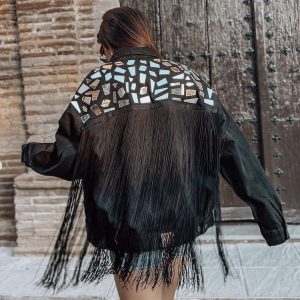 CHAQUETA PERSONALIZADA FLECOS Y ESPEJOS