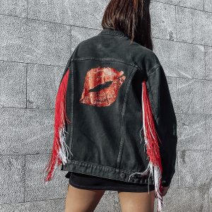 chaqueta con purpurina