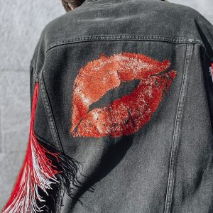 chaqueta con purpurina