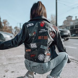 chaqueta parches rock