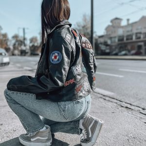 chaqueta parches rock