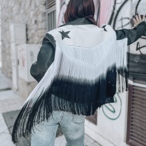 chaqueta cuero estrellas rock