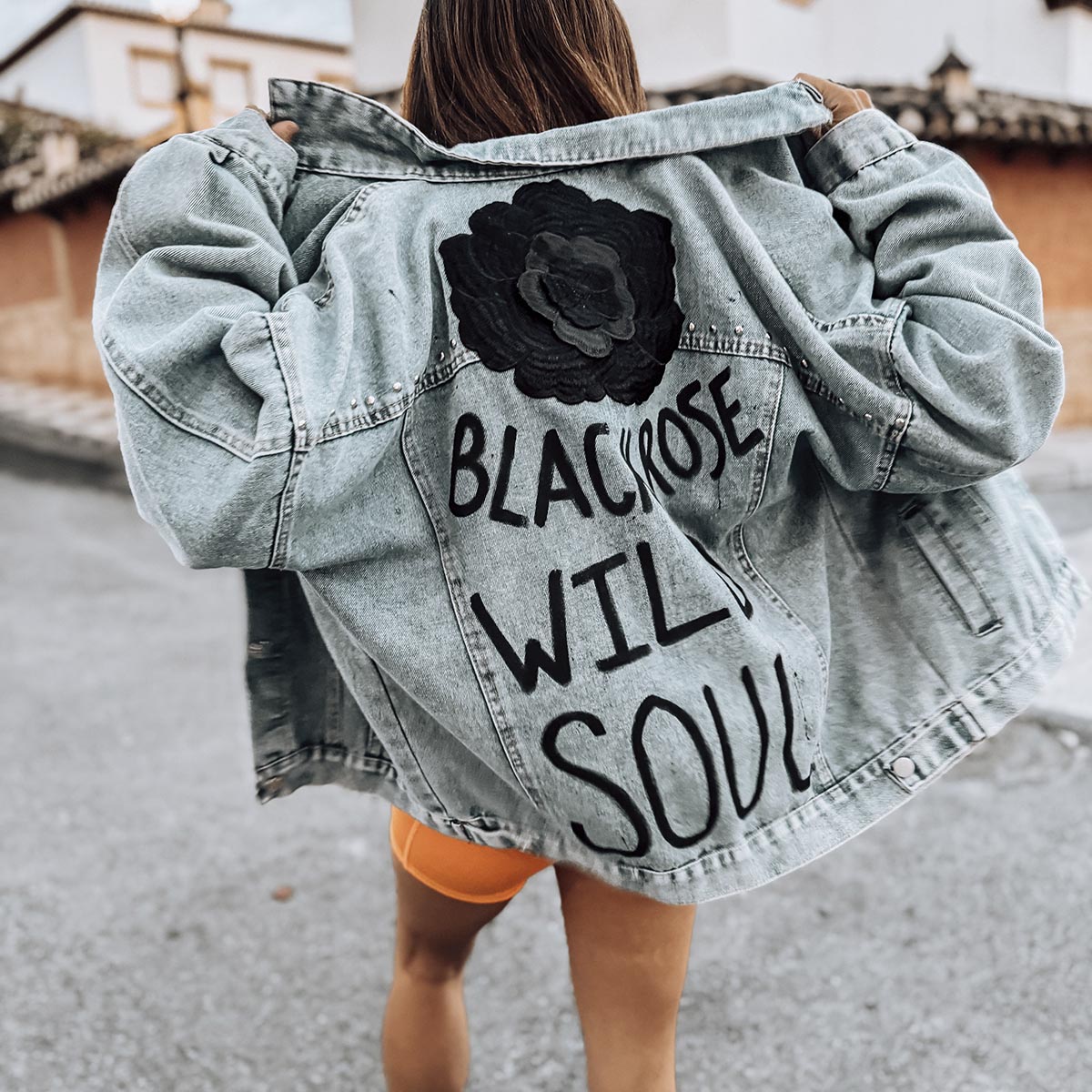 chaqueta personalizada black rose