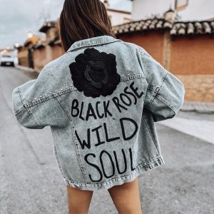 chaqueta personalizada black rose